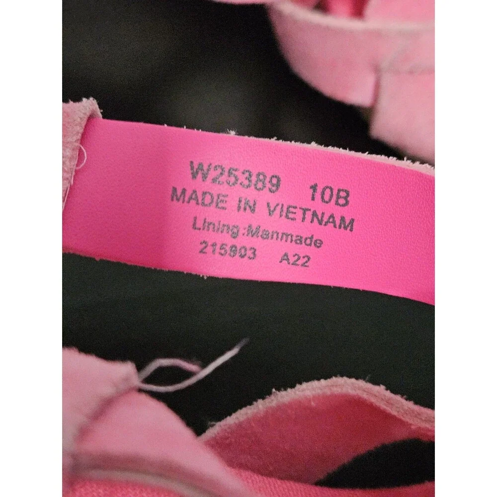 Sz 10B - Cole Haan Crystal Wedge Leather Espadrille Strap Sandal, Pink